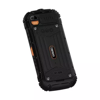 EVOLVEO StrongPhone Q1, vodotesný odolný Dual SIM telefón, čierno-oranžový