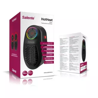 Salente HotHeat, teplovzdušný mini ventilátor, 500 W, čierny