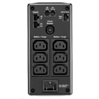 APC Back-UPS Pre BR 650VA, 6 Outlets, AVR, LCD Interface (390W)