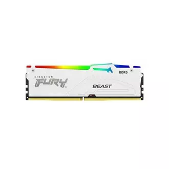 KINGSTON DIMM DDR5 32GB 5200MT/s CL40 FURY Beast Biela RGB XMP