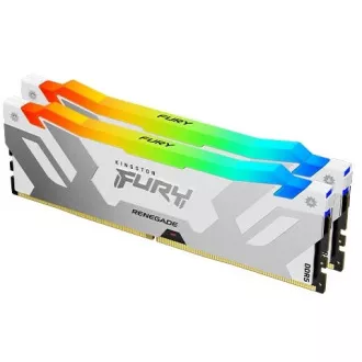 KINGSTON DIMM DDR5 64GB (Kit of 2) 6000MT/s CL32 FURY Renegade Biela RGB XMP