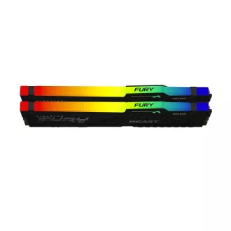 KINGSTON DIMM DDR5 32GB (Kit of 2) 6000MT/s CL30 Non-ECC FURY Beast RGB EXPO, Čierna KINGSTON DIMM DDR5 32GB (Kit of 2) 6000MT/s CL30 Non-ECC FURY Beast RGB EXPO, Čierna