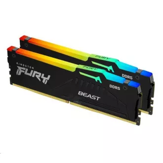 KINGSTON DIMM DDR5 32GB (Kit of 2) 6000MT/s CL36 FURY Beast RGB Čierna EXPO