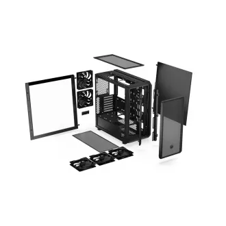 ENDORFY Case Arx 700 Air, Priehľadná bočnica, ATX, 5x140mm, čierna