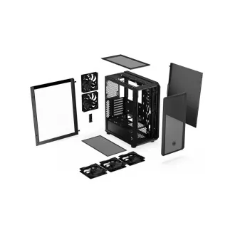ENDORFY Case Arx 500 Air, Priehľadná bočnica, ATX, 5x140mm, čierna