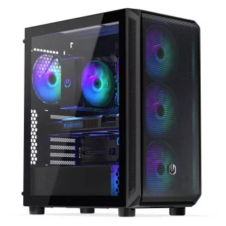 ENDORFY Case Arx 500 ARGB, Priehľadná bočnica, ATX, 4x140mm ARGB Fan, čierna
