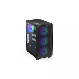 ENDORFY Case Arx 500 ARGB, Priehľadná bočnica, ATX, 4x140mm ARGB Fan, čierna