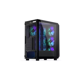 ENDORFY Case Arx 500 ARGB, Priehľadná bočnica, ATX, 4x140mm ARGB Fan, čierna