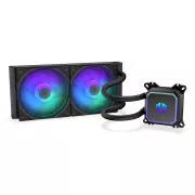 ENDORFY Vodný chladič Navis F240 ARGB, 2x120mm, LGA1851, AM5, čierna