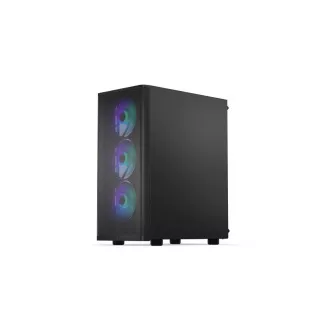 ENDORFY Case Ventum 200 ARGB, Priehľadná bočnica, ATX, 4x120mm ARGB Fan, čierna