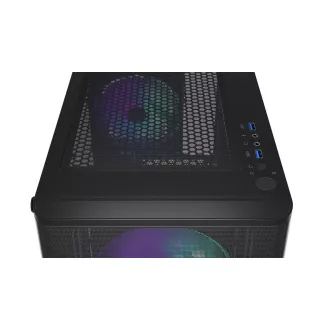 ENDORFY Case Ventum 200 ARGB, Priehľadná bočnica, ATX, 4x120mm ARGB Fan, čierna