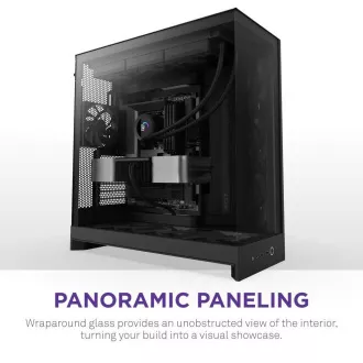 NZXT skriňa H9 Flow dvojkomorová ATX / 4x140mm fan / až 10xfan / perforovaný top / preskl. bočnice, front / čierna