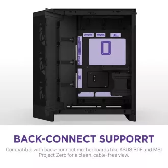 NZXT skriňa H9 Flow dvojkomorová ATX / 4x140mm fan / až 10xfan / perforovaný top / preskl. bočnice, front / čierna