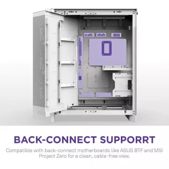 NZXT skriňa H9 Flow ARGB dvojkomorová ATX / 3xRGB 140 mm / 1x 120mm fan / presklená / biela