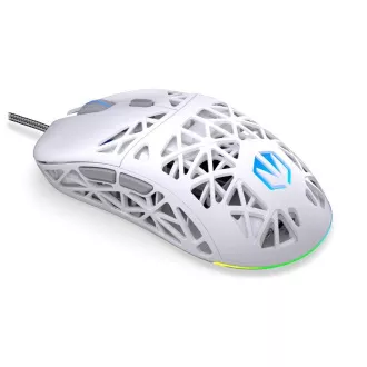 Endorfy Herná myš LIV Onyx White, Drôtová, ARGB, biela