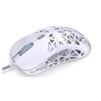 Endorfy Herná myš LIV Onyx White, Drôtová, ARGB, biela
