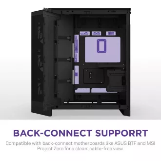 NZXT skriňa H9 Flow RGB dvojkomorová ATX / 1x140 RGB mm / 1x 120mm RGB fan / presklená / čierna