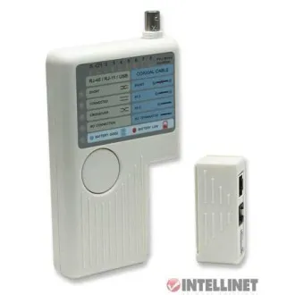 Intellinet Cable Tester, 4-in-1, RJ11, RJ45, USB a BNC