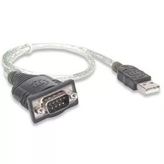MANHATTAN prevodník z USB na sériový port (USB AM/DB9M, RS232), blister