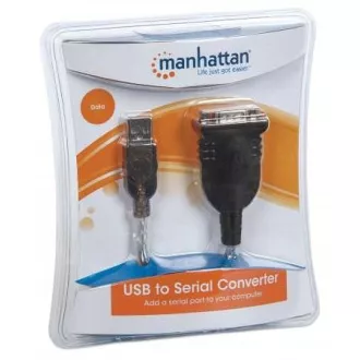 MANHATTAN prevodník z USB na sériový port (USB AM/DB9M, RS232), blister