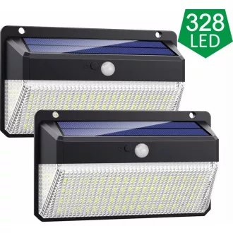 Viking vonkajšie solárne LED svetlo M328 s pohybovým senzorom, sada 2 ks
