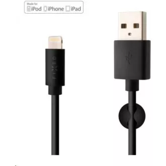 FIXED dátový a nabíjací kábel, USB-A -> Lightning (MFI), 20 W, dĺžka 1 m, biela