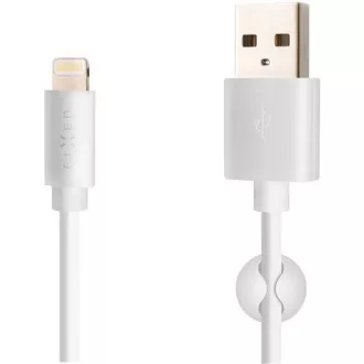 FIXED dátový a nabíjací kábel, USB-A -> Lightning (MFI), 20 W, dĺžka 2 m, biela