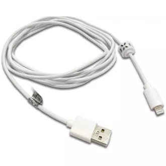 FIXED dátový a nabíjací kábel, USB-A -> Lightning (MFI), 20 W, dĺžka 2 m, biela