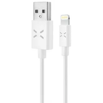 FIXED dátový a nabíjací kábel, USB-A -> Lightning (MFI), 20 W, dĺžka 2 m, biela