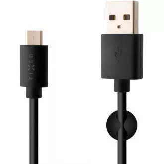 FIXED dátový a nabíjací kábel, USB-A -> USB-C, 20 W, dĺžka 1 m, čierna