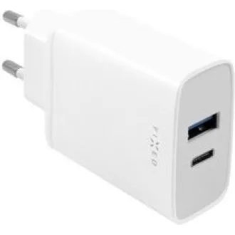 FIXED nabíjačka do siete, konektor USB-C + USB-A, podpora PD, 30 W, biela FIXED nabíjačka do siete, konektor USB-C + USB-A, podpora PD, 30 W, biela