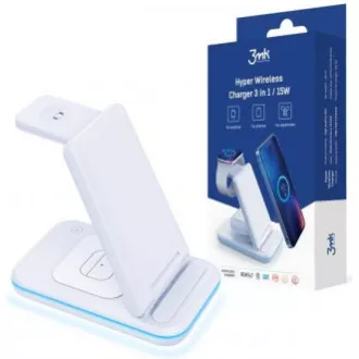 3mk nabíjací stojan - Hyper Wireless Charger 3w1 15W, biela 3mk nabíjací stojan - Hyper Wireless Charger 3w1 15W, biela