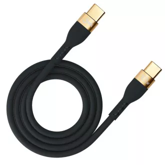 3mk dátový kábel - Hyper Silicone Cable C to C 2m 100W, čierna