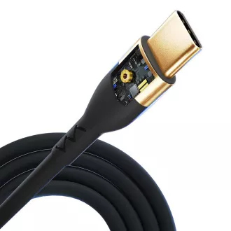 3mk dátový kábel - Hyper Silicone Cable C to C 2m 100W, čierna