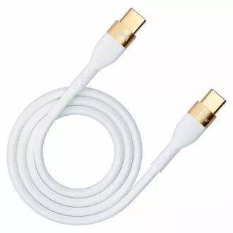 3mk dátový kábel - Hyper Silicone Cable C to C 2m 100W, biela 3mk dátový kábel - Hyper Silicone Cable C to C 2m 100W, biela
