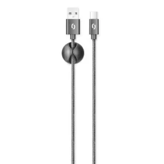 ALIGATOR dátový kábel PREMIUM 2A, USB-C, čierna
