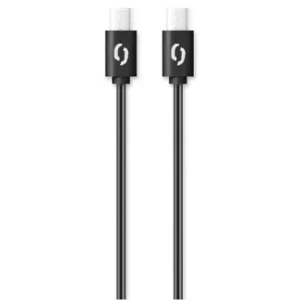ALIGATOR dátový kábel POWER 60W, USB-C/USB-C 3A, dĺžka 1 m, čierna