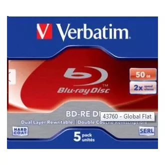 VERBATIM BD-RE DL (5-pack) Blue-Ray/Jewel/2x/50GB VERBATIM BD-RE DL (5-pack) Blue-Ray/Jewel/2x/50GB