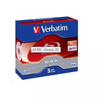VERBATIM BD-RE DL (5-pack) Blue-Ray/Jewel/2x/50GB VERBATIM BD-RE DL (5-pack) Blue-Ray/Jewel/2x/50GB