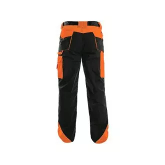 Nohavice do pása CXS SIRIUS BRIGHTON, čierno-oranžová, veľ. 56