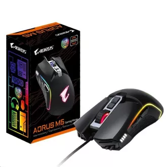 GIGABYTE Myš Gaming Mouse AORUS M5, USB, Optical, up to 16000 DPI