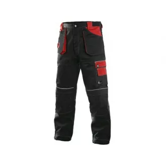 Nohavice do pása CXS ORION TEODOR, zimné, pánske, čierno-červené, vel. 60-62
