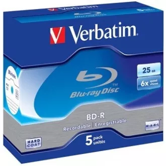 VERBATIM BD-R SL(5-pack) Blue-Ray/Jewel/6x/25GB