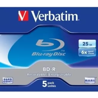 VERBATIM BD-R SL(5-pack) Blue-Ray/Jewel/6x/25GB