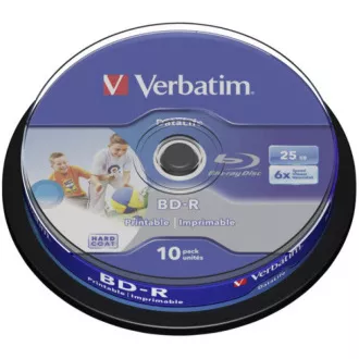 VERBATIM BD-R SL Datalife HTL (10-pack) Blue-Ray/Spindle/6x/25GB Wide Printable
