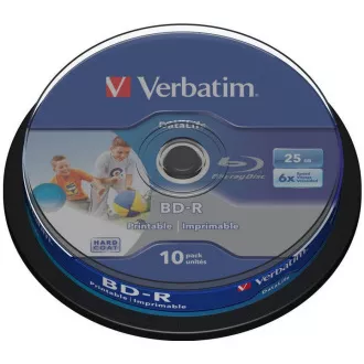 VERBATIM BD-R SL Datalife HTL (10-pack) Blue-Ray/Spindle/6x/25GB Wide Printable