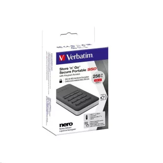 VERBATIM externý SSD Incl.KEYPAD 256GB USB3.1 GDPR