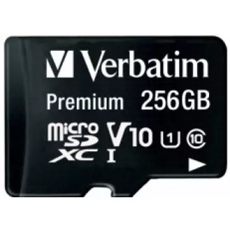 VERBATIM MicroSDXC karta 256GB Premium, U1 + adaptér