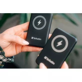 VERBATIM Powerbanka Charge 'n' Go, Magnetická, 5000 mAh, USB-C, Čierna