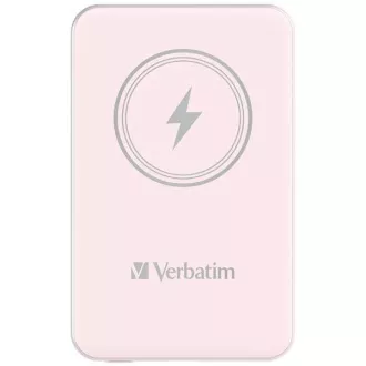 VERBATIM Powerbanka Charge 'n' Go, Magnetická, 5000 mAh, USB-C, Ružová